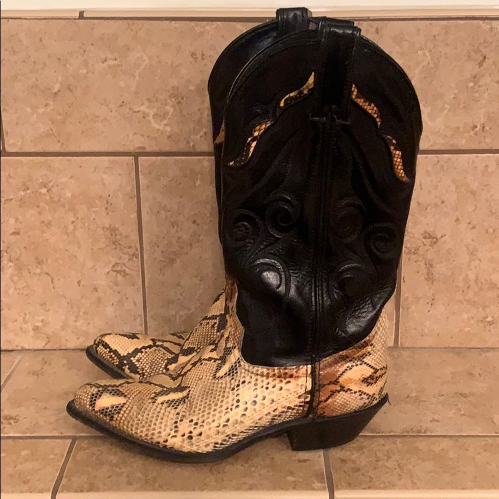 Code West Snake Skin Cowgirl Boots